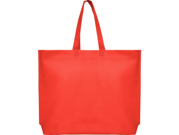 Bolsas baratas Sea non woven con fuelle hexagonal y asa larga Rojo detalle 14