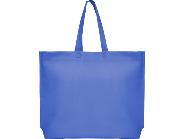 Bolsas baratas Sea non woven con fuelle hexagonal y asa larga Azul electrico detalle 22