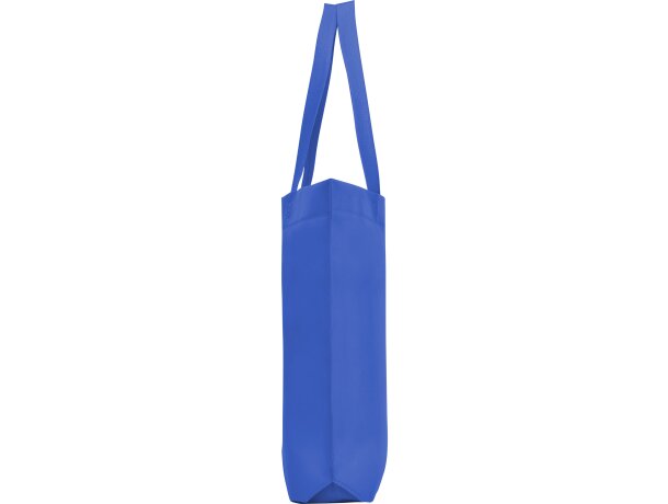 Bolsas baratas Sea non woven con fuelle hexagonal y asa larga Azul electrico detalle 24