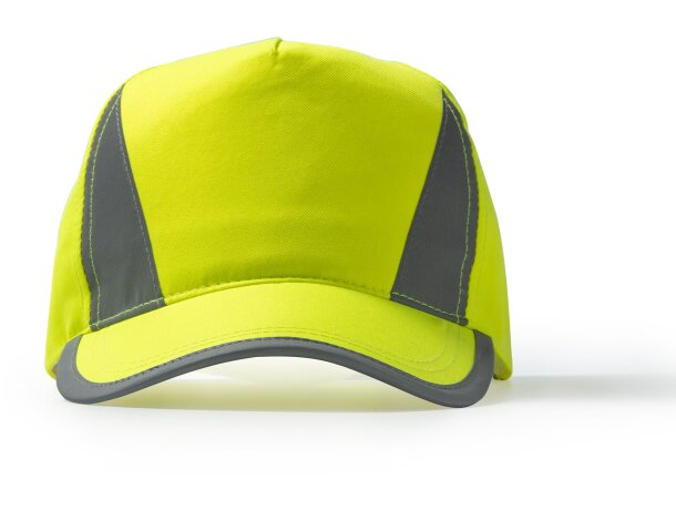 Gorras de béisbol con detalles reflectantes Balder cierre ajustable Amarillo fluor detalle 6