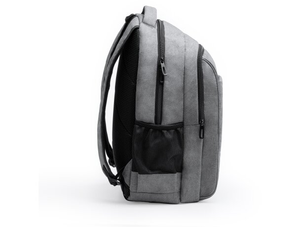 Mochilas para portátil personalizadas Patrik estilo funcional sostenible Gris detalle 4