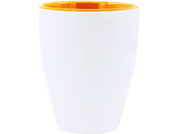 Tazas con estilo Akebia cerámica 350ml aptas microondas y lavavajillas Blanco/naranja detalle 14