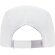 Gorra running para publicidad Mercury ligera tres paneles ajustable velcro Blanco detalle 7