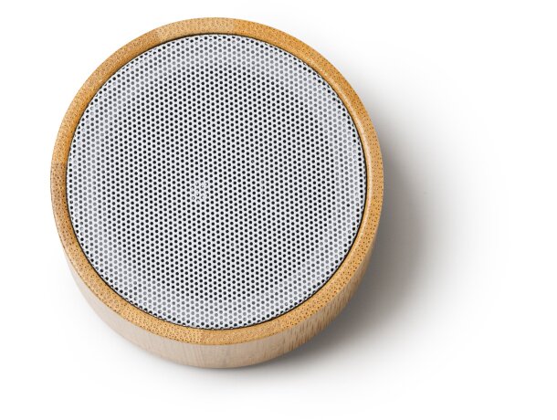 Altavoz personalizado Hardwell bluetooth madera con radio FM y manos libres Crudo detalle 1