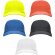 Gorra running para publicidad Mercury ligera tres paneles ajustable velcro Blanco detalle 4