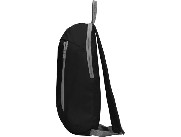 Mochila infantil bolsillo frontal con cierre de poliéster 145 g/m2 Sison Negro detalle 11