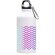 Botellas de aluminio con mosquetón Athletic 400ml colores divertidos Blanco detalle 2