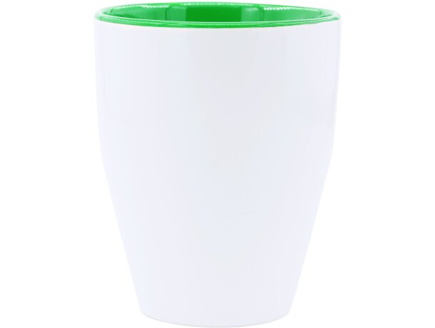 Tazas con estilo Akebia cerámica 350ml aptas microondas y lavavajillas Blanco/verde helecho detalle 11