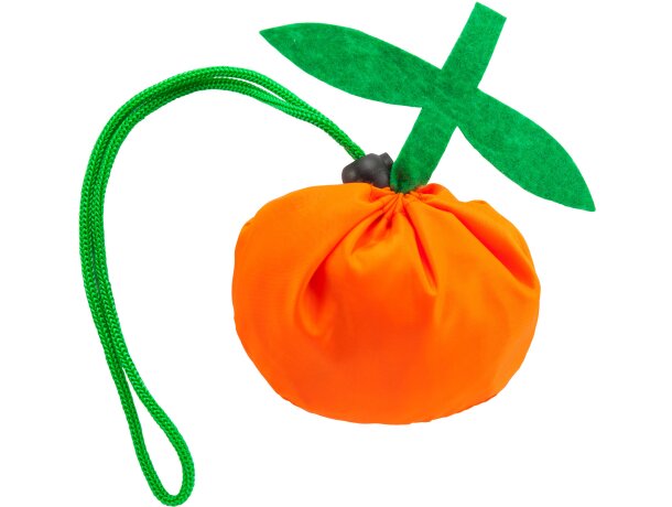 Bolsas baratas personalizadas focha frutas poliéster plegable Naranja detalle 6