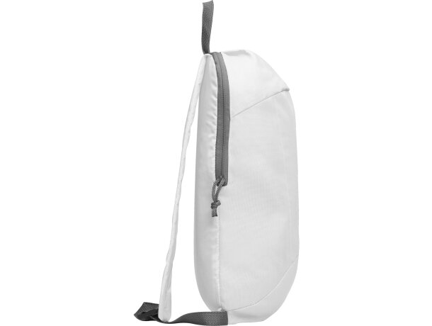 Mochila infantil bolsillo frontal con cierre de poliéster 145 g/m2 Sison Blanco detalle 8