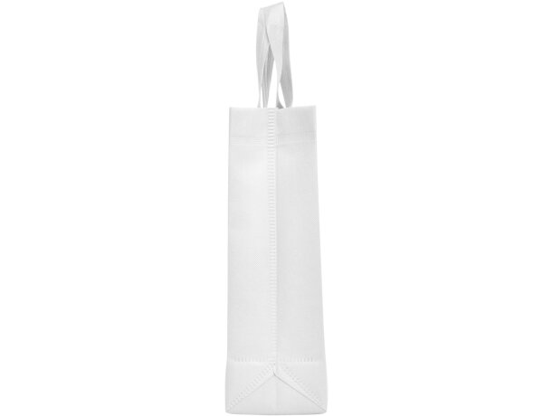 Bolsas non woven para empresas Lake termoselladas con fuelle lateral Blanco detalle 7