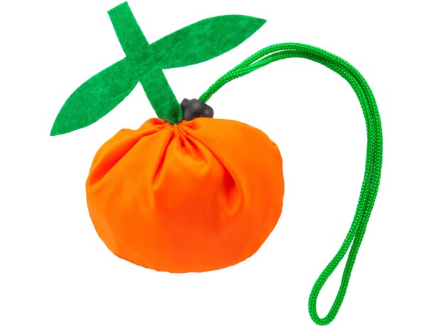 Bolsas baratas personalizadas focha frutas poliéster plegable Naranja detalle 7