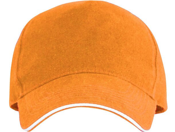 Gorra de béisbol barata algodón 170 g/m2 Eris Naranja detalle 24