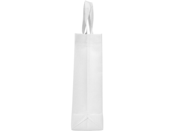 Bolsas non woven para empresas Lake termoselladas con fuelle lateral Blanco detalle 8