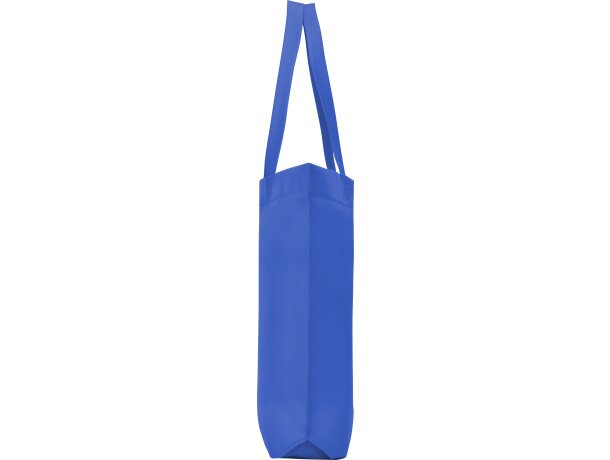 Bolsas baratas Sea non woven con fuelle hexagonal y asa larga Azul electrico detalle 25