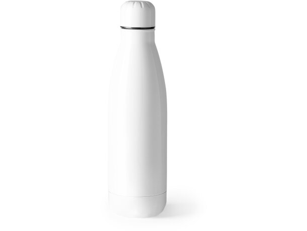 Botellas de acero inoxidable promocionales Copo termo doble pared 500ml Blanco detalle 6