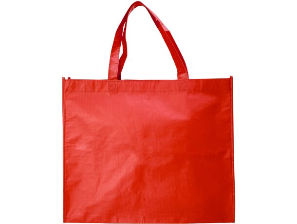 Bolsas de non woven con Orca laminada mate asas reforzadas RPET Rojo detalle 11