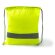 Mochila saco personalizada Labur con banda reflectante en poliéster 210D Amarillo fluor