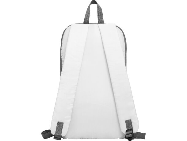 Mochila infantil bolsillo frontal con cierre de poliéster 145 g/m2 Sison Blanco detalle 6