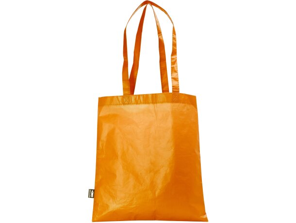 Bolsas non woven Phoca cosida laminada mate RPET asas reforzadas Naranja detalle 14