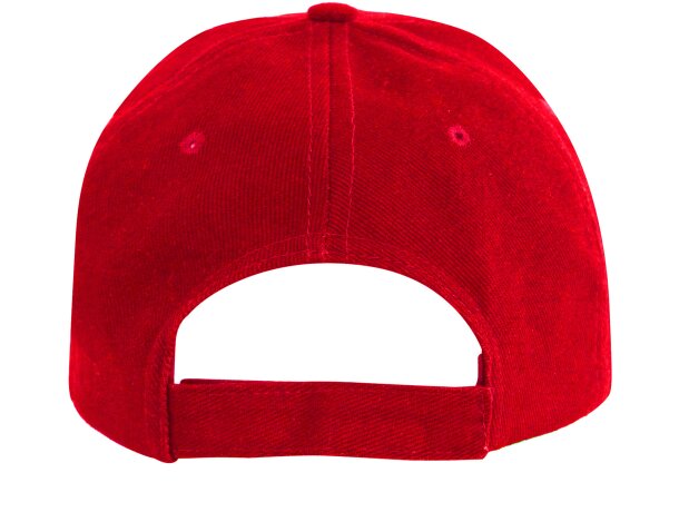 Gorra de béisbol barata algodón 170 g/m2 Eris Rojo detalle 33