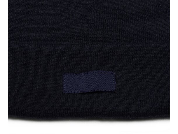 Gorros de lana doble capa con banda frontal ideal para marcaje Bulnes Negro detalle 1