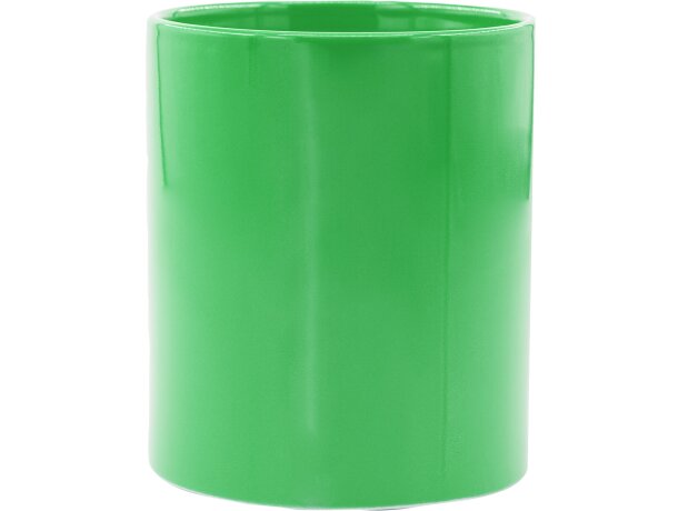 Tazas coloridas Papaya de cerámica 370ml aptas para microondas y lavavajillas Verde helecho detalle 14