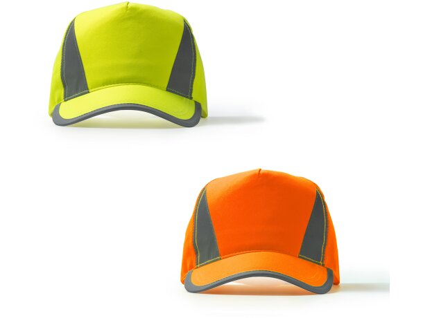 Gorras de béisbol con detalles reflectantes Balder cierre ajustable Amarillo fluor detalle 5