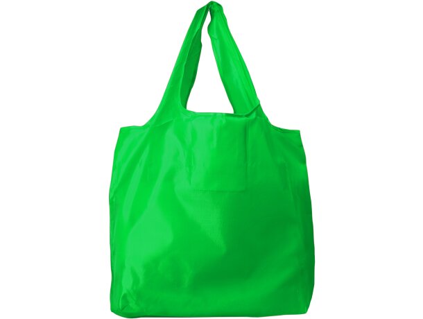 Bolsa de compras plegables Pantala eco con bolsillo de poliéster reciclado Verde helecho detalle 10