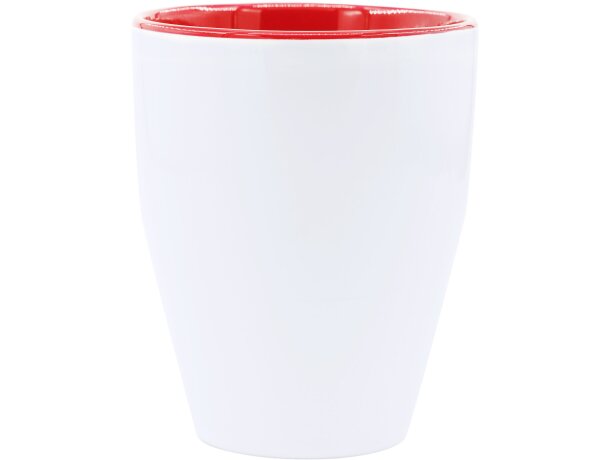 Tazas con estilo Akebia cerámica 350ml aptas microondas y lavavajillas Blanco/rojo detalle 17