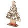 Árbol navideño tinsel para regalo base desmontable Madera detalle 1