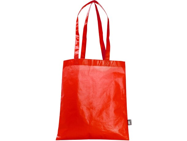 Bolsas non woven Phoca cosida laminada mate RPET asas reforzadas Rojo detalle 17