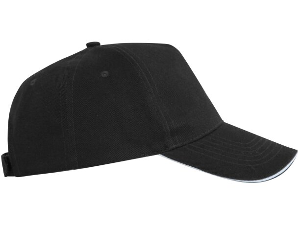 Gorra de béisbol barata algodón 170 g/m2 Eris Negro detalle 11