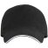 Gorra de béisbol barata algodón 170 g/m2 Eris Negro