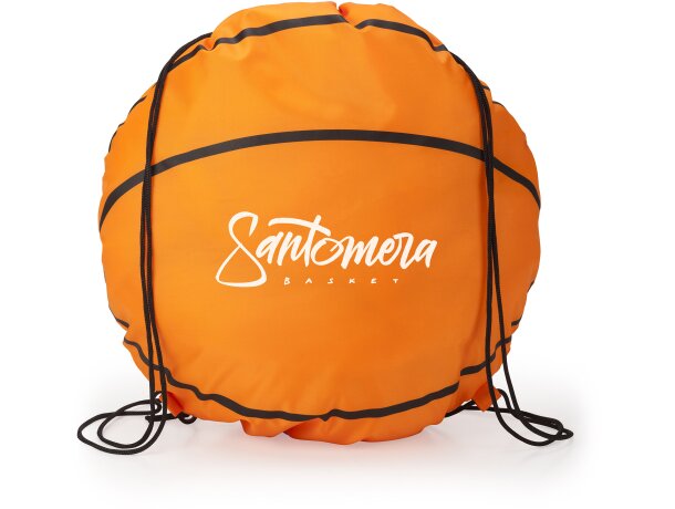 Mochila infantile personalizada Milano con cordones poliéster 190T Baloncesto detalle 1