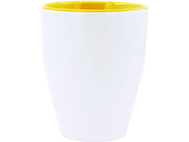 Tazas con estilo Akebia cerámica 350ml aptas microondas y lavavajillas Blanco/amarillo detalle 5