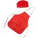 Delantales para merchandising Jamie set delantal y gorro non-woven niños Rojo detalle 14