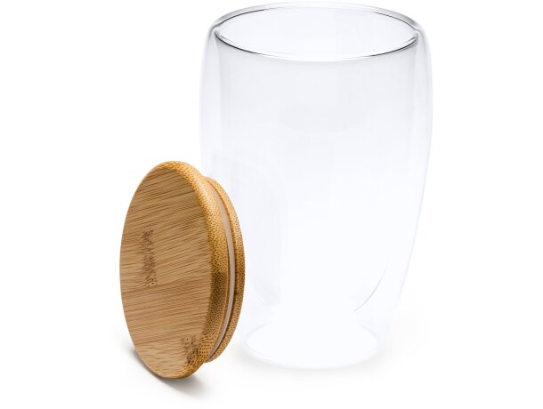 Vasos de cristal corporativos Vertus doble pared borosilicato 350ml Transparente detalle 3