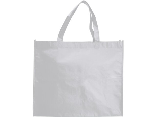 Bolsas de non woven con Orca laminada mate asas reforzadas RPET Blanco detalle 4