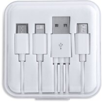 Cargadores USB con soporte Canes cable 3 en 1 y estuche práctico