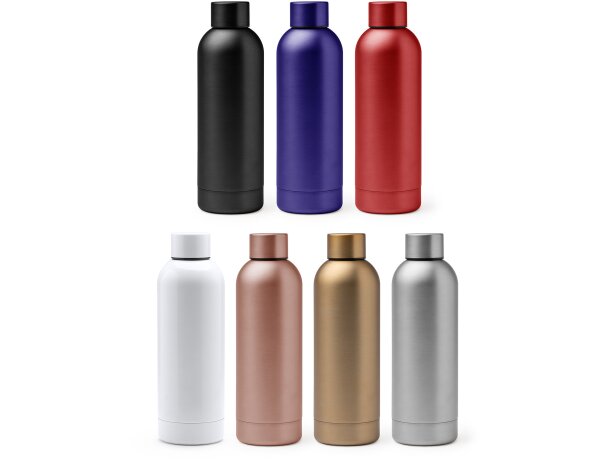 Botellas de acero inoxidable Balax térmicas de 550ml con colores únicos Blanco detalle 3