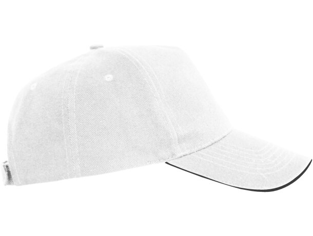 Gorra de béisbol barata algodón 170 g/m2 Eris Blanco detalle 7