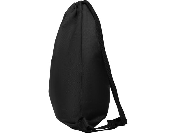 Mochila saco publicitaria Zorzal deportiva diseño plano fácil personalización Negro detalle 13