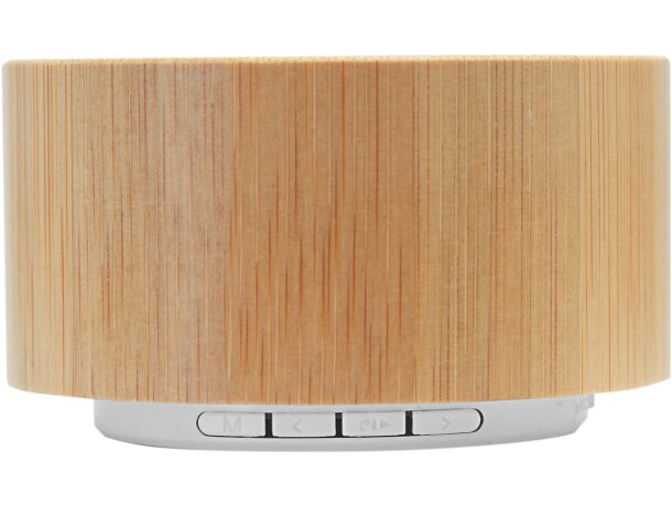 Altavoz personalizado Hardwell bluetooth madera con radio FM y manos libres Crudo detalle 5