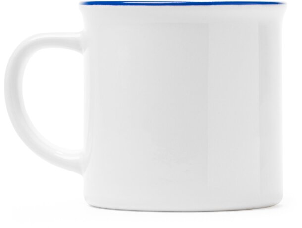 Tazas de cerámica Kumbo diseño retro especial para sublimar 300ml Blanco/royal detalle 6