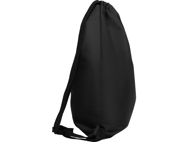 Mochila saco publicitaria Zorzal deportiva diseño plano fácil personalización Negro detalle 14