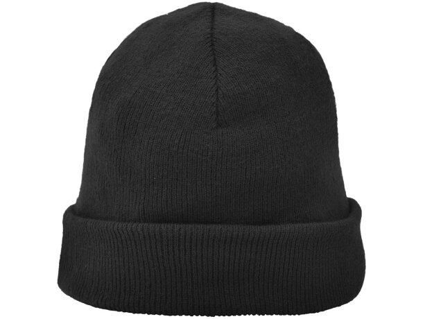 Gorro de invierno para merchandising con dobladillo acrílico 40 g/m2 Planet Negro detalle 5