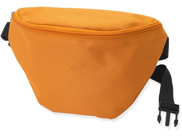 Riñonera práctica Vultur con bolsillo frontal y trasero cremalleras a juego Naranja detalle 10