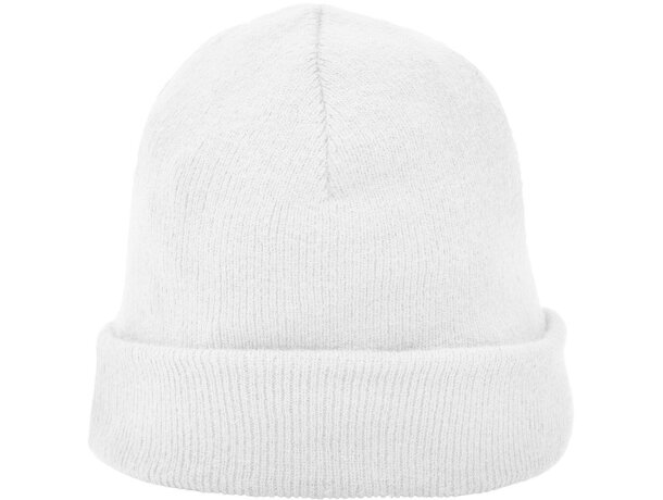 Gorro de invierno para merchandising con dobladillo acrílico 40 g/m2 Planet Blanco detalle 4