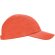 Gorra running para publicidad Mercury ligera tres paneles ajustable velcro Coral fluor detalle 25